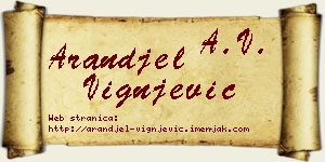 Aranđel Vignjević vizit kartica
